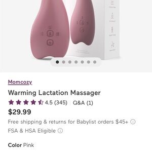 Pink Comforting Lactation Device for Nursing Ease